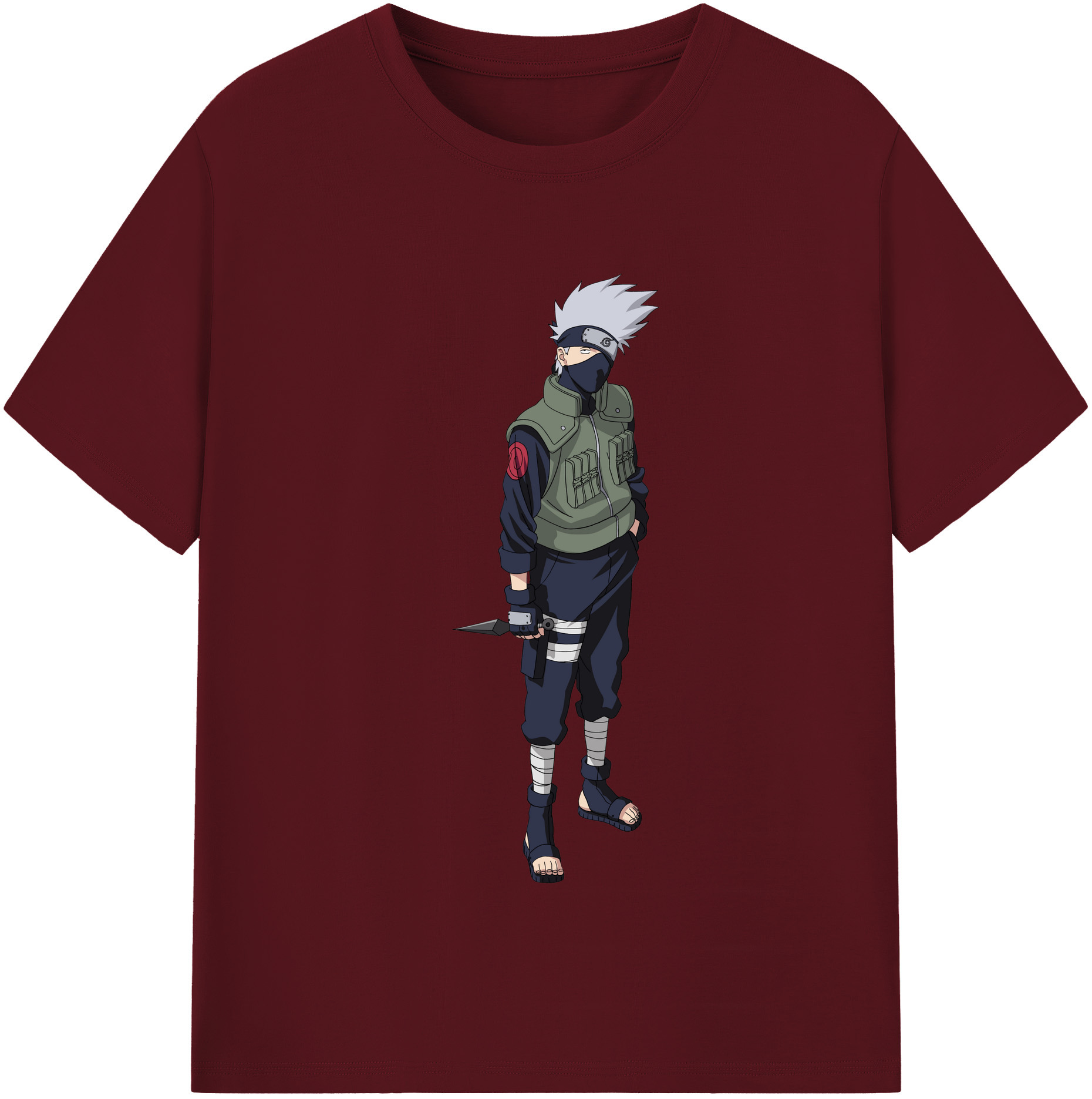 （画像用） NARUTO -ナルト- はたけ カカシ Hatake Kakashi 綿100％半袖Tシャツ（フロントプリント）
